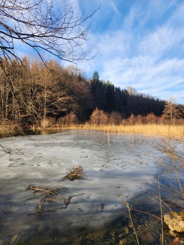 Glace sur le lac du Grand Maclu